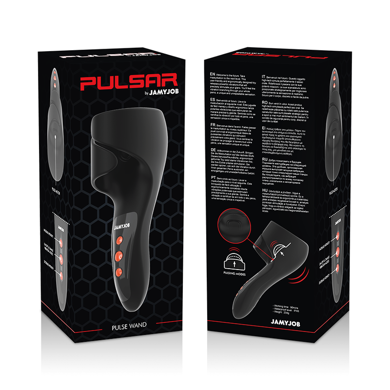 JAMYJOB PULSAR MASTURBADOR VIBRADOR AJUSTABLE CON GOLPETEO EN GLANDE