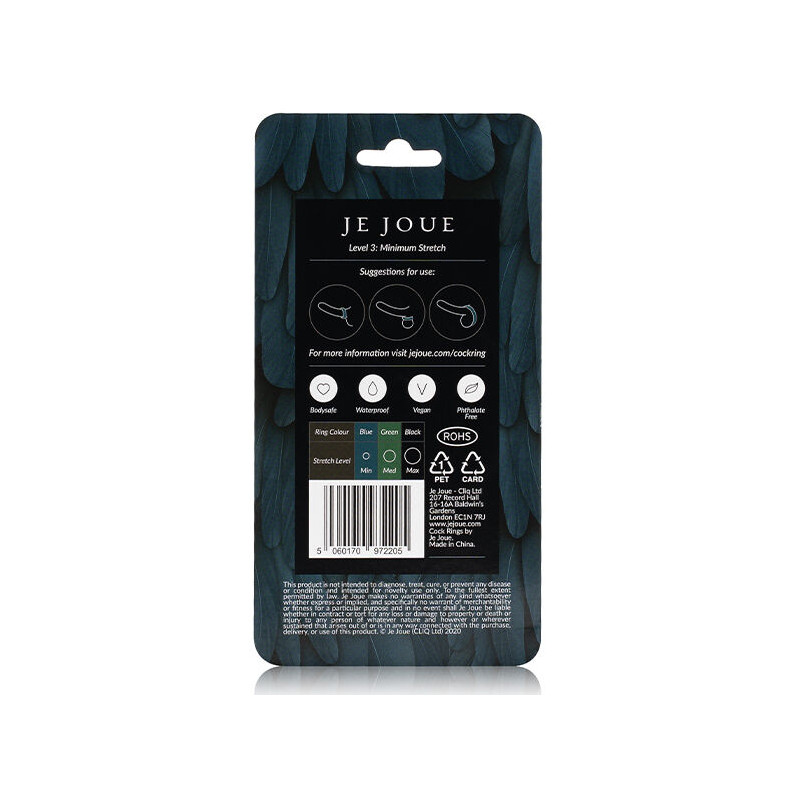 JE JOUE ANILLO SILICONA AZUL ESTRANGULAMIENTO MINIMO