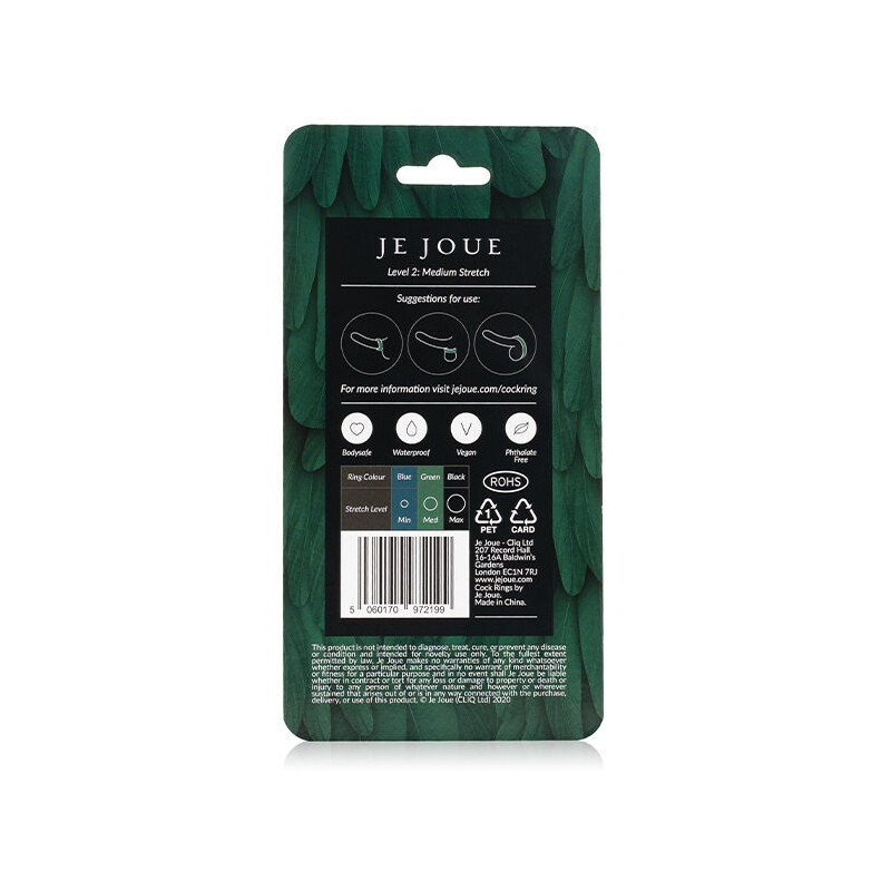 JE JOUE ANILLO SILICONA VERDE ESTRANGULAMIENTO MEDIO