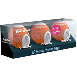 SATISFYER 3 HUEVOS MASTURBADORES CRUNCHY 2