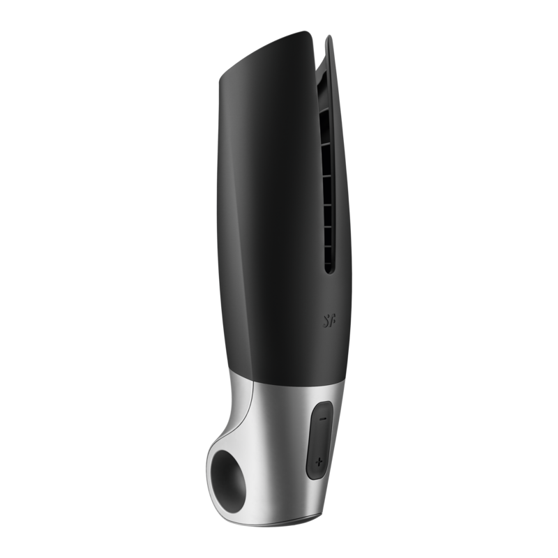 SATISFYER POWER MASTURBATOR NEGRO Y PLATA