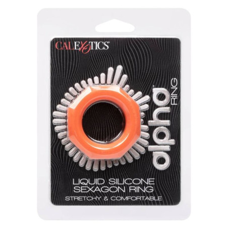 CALEXOTICS ALPHA SEXAGON RING NARANJA
