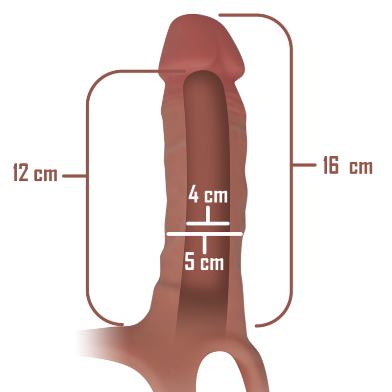 INTENSE ARNES HUECO CON DILDO SILICONA 16 X 35 CM
