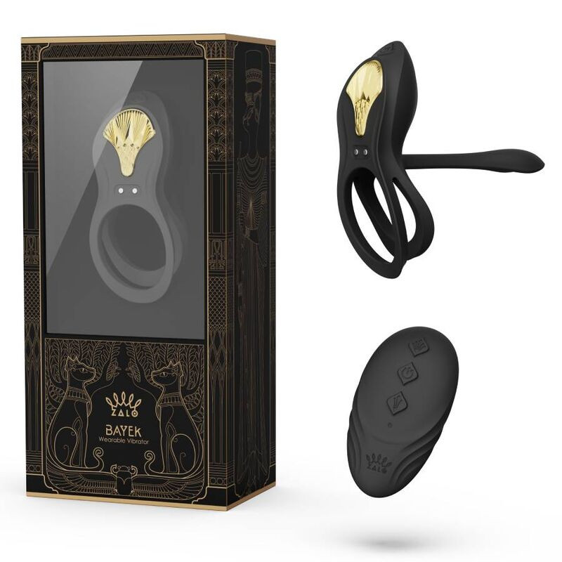 ZALO BAYEK ANILLO VIBRADOR CONTROL REMOTO PAREJAS NEGRO