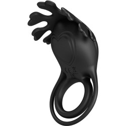PRETTY LOVE RUBEN ANILLO VIBRADOR 7 VIBRACIONES SILICONA NEGRO 2