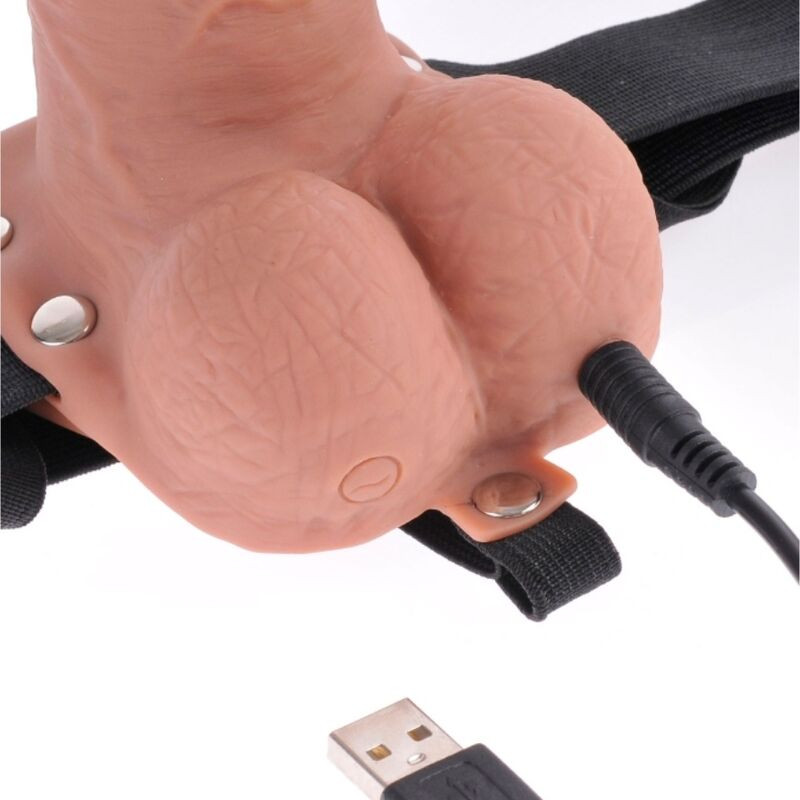 FETISH FANTASY SERIES ARNES AJUSTABLE PENE REALISTICO CON TESTICULOS RECARGABLE Y VIBRADOR 178 CM