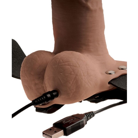 FETISH FANTASY SERIES ARNES AJUSTABLE PENE REALISTICO CON TESTICULOS RECARGABLE Y VIBRADOR 15 CM
