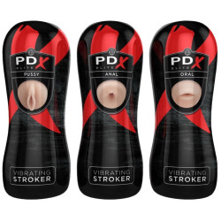 PDX ELITE SET MASTURBADOR STROKER 12 UNIDADES 6X VAGINA 3X ANO 3X BOCA 2