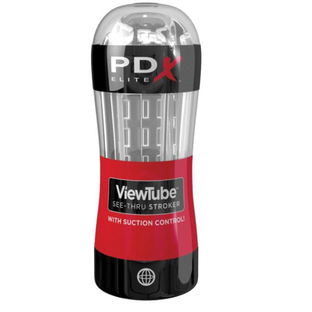 PDX ELITE MASTURBADOR STROKER VIEWTUBE CONTROL SUCCIONADOR TRANSPARENTE