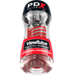 PDX ELITE MASTURBADOR STROKER VIEWTUBE 2 COMPRESION ESPIRAL TRANSPARENTE 2