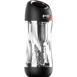 PDX ELITE MASTURBADOR STROKER VIEWTUBE PRO VIBRADOR TRANSPARENTE 2