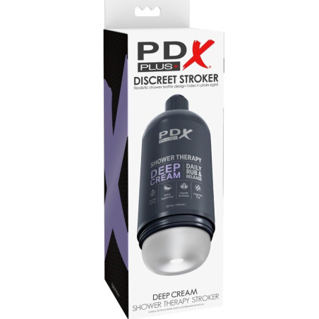 PDX PLUS MASTURBADOR STROKER DISENO DISCRETO DE BOTE CHAMPU DEEP CREAM