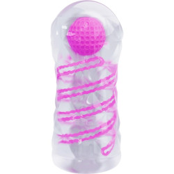 PRETTY LOVE MASTURBADOR MASCULINO FANTASY ESPIRAL INTERNA Y BOLAS TRANSPARENTE 2