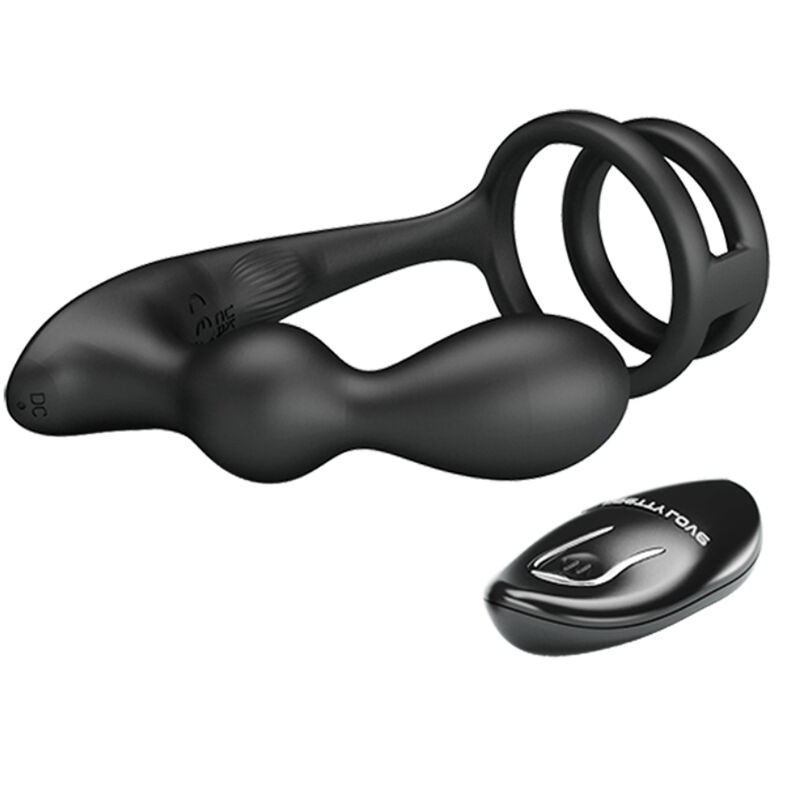 PRETTY LOVE MARSHALL ANILLO PARA PENE PLUG ANAL VIBRATORIO CONTROL REMOTO