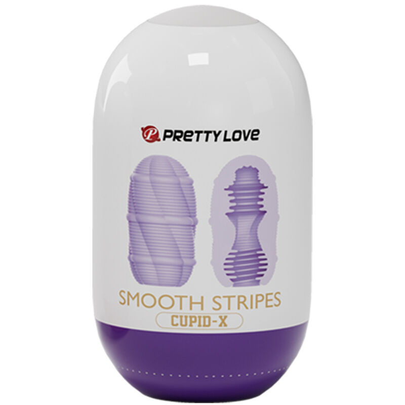 PRETTY LOVE HUEVO MASTURBADOR SMOOTH STRIPES CUPID