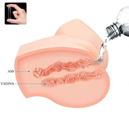 CRAZY BULL VAGINA Y ANO REALISTICOS DOBLE VIBRACION