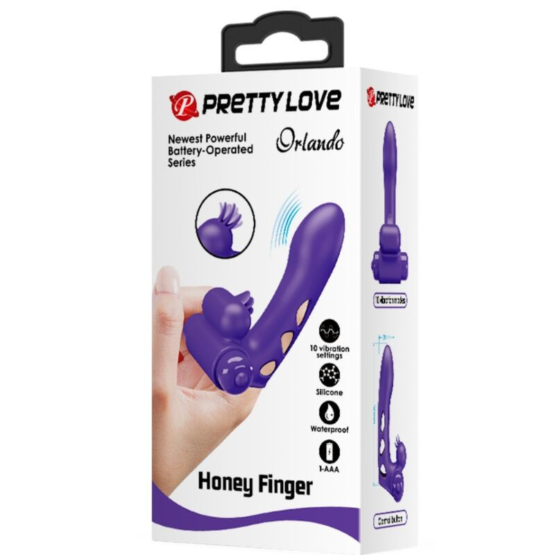 PRETTY LOVE ORLANDO FUNDA DE DEDO VIBRADOR MORADO