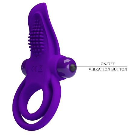 PRETTY LOVE ANILLO VIBRADOR PARA PENE MORADO