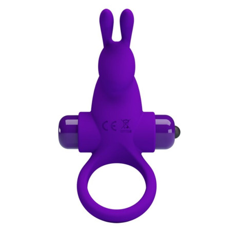PRETTY LOVE ANILLO VIBRADOR I CONEJO PARA PENE MORADO
