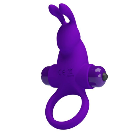 PRETTY LOVE ANILLO VIBRADOR I CONEJO PARA PENE MORADO
