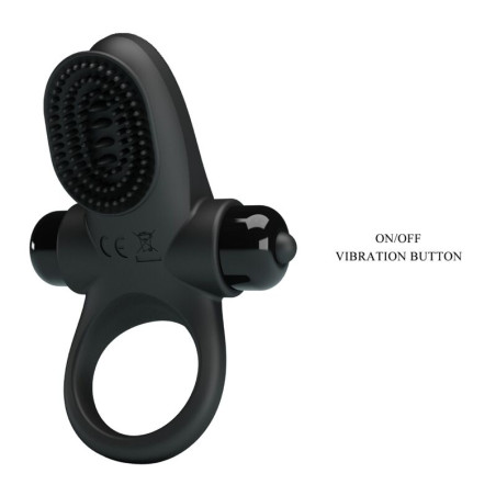 PRETTY LOVE ANILLO VIBRADOR II PARA PENE NEGRO