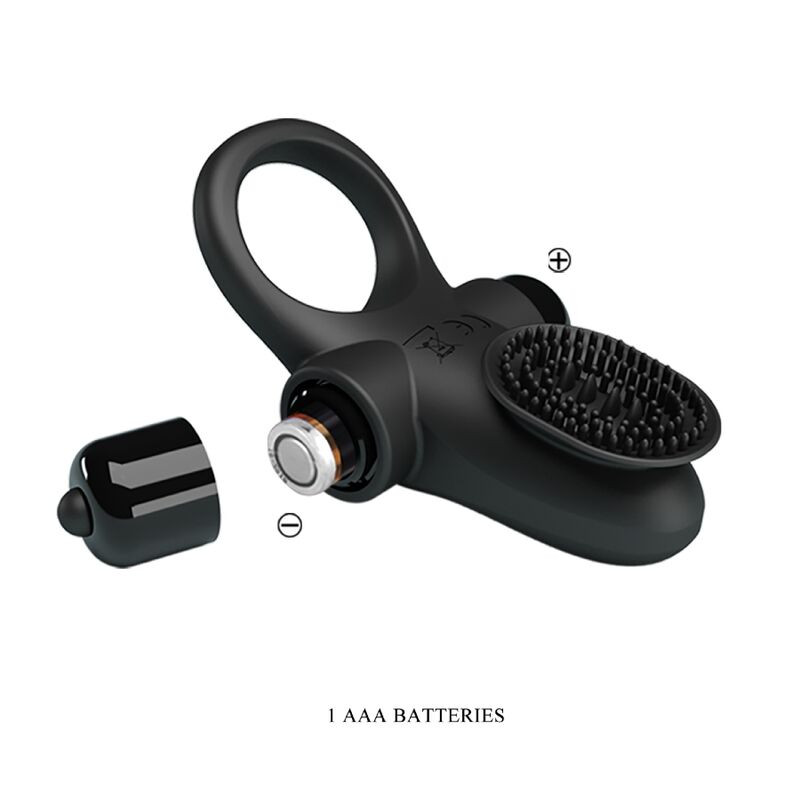 PRETTY LOVE ANILLO VIBRADOR II PARA PENE NEGRO