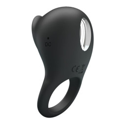 PRETTY LOVE ANILLO VIBRADOR PARA PENE CON LENGUA NEGRO 2