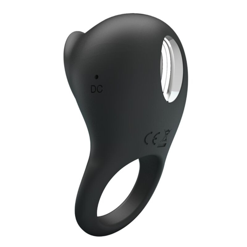 PRETTY LOVE ANILLO VIBRADOR PARA PENE CON LENGUA NEGRO