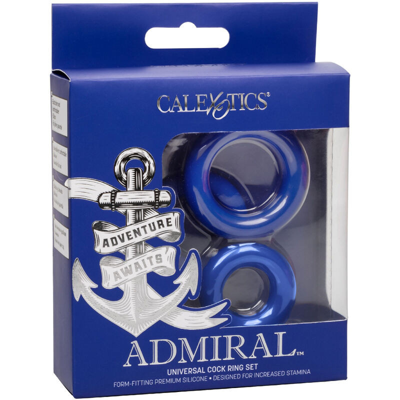 CALEXOTICS ADMIRAL SET 3 ANILLOS PARA PENE AZUL
