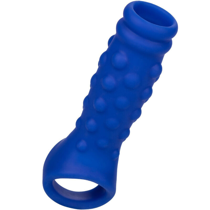 CALEXOTICS ADMIRAL BEADED FUNDA PENE SILICONA LIQUIDA AZUL