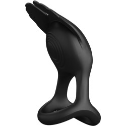 PRETTY LOVE SILAS ANILLO VIBRADOR 7 VIBRACIONES SILICONA NEGRO 2