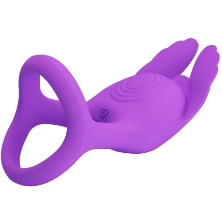 PRETTY LOVE SILAS ANILLO VIBRADOR 7 VIBRACIONES SILICONA LILA