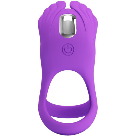 PRETTY LOVE SILAS ANILLO VIBRADOR 7 VIBRACIONES SILICONA LILA