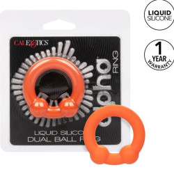 CALEXOTICS ALPHA ANILLO DOBLE BOLA NARANJA 2