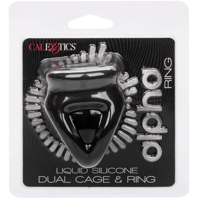 CALEXOTICS ALPHA ANILLO DE JAULA DOBLE NEGRO