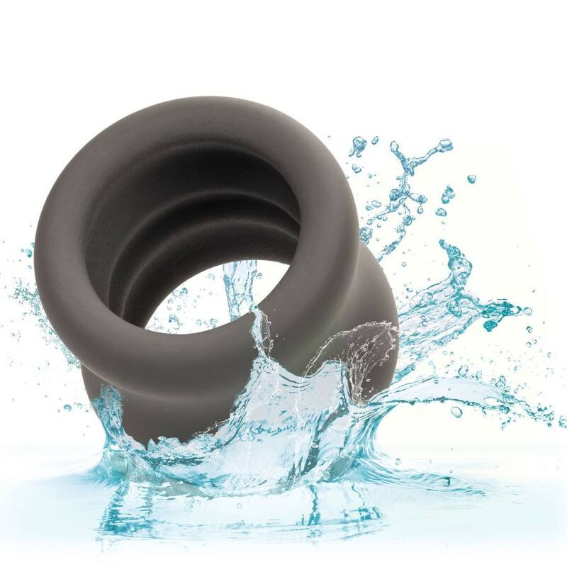 CALEXOTICS ALPHA ANILLO EXTENSION ESCROTO DOBLE NEGRO