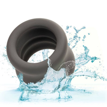 CALEXOTICS ALPHA ANILLO EXTENSION ESCROTO DOBLE NEGRO