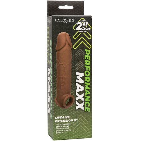CALEXOTICS PERFORMANCE MAXX EXTENSION REALISTA 8 PIEL MORENO