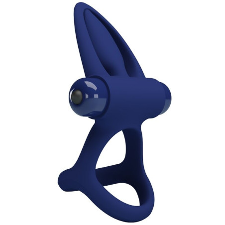 PRETTY LOVE MAT DOBLE ANILLO CON VIBRACION ESTIMULADOR AZUL