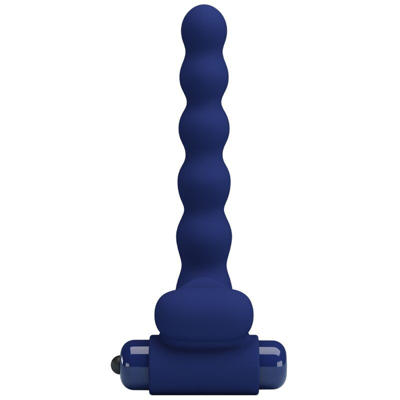 PRETTY LOVE AJMAL ANILLO VIBRADOR CON PLUG AZUL