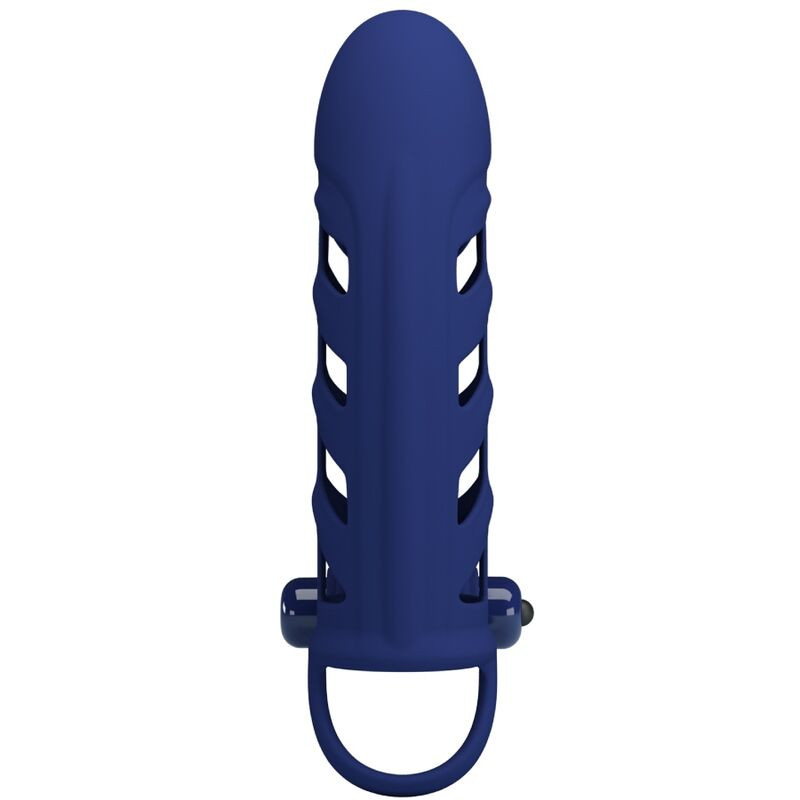 PRETTY LOVE ALTAF ANILLO VIBRADOR CON FUNDA DE SILICONA AZUL