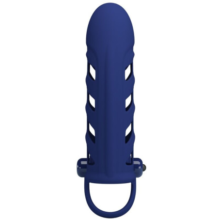 PRETTY LOVE ALTAF ANILLO VIBRADOR CON FUNDA DE SILICONA AZUL