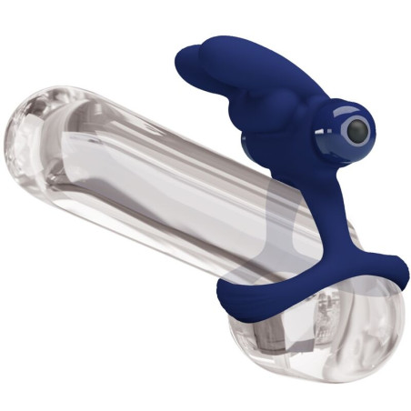 PRETTY LOVE FRANCISCO DOBLE ANILLO VIBRADOR RABBIT AZUL