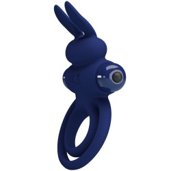 PRETTY LOVE DAREY DOBLE ANILLO VIBRADOR RABBIT AZUL 2