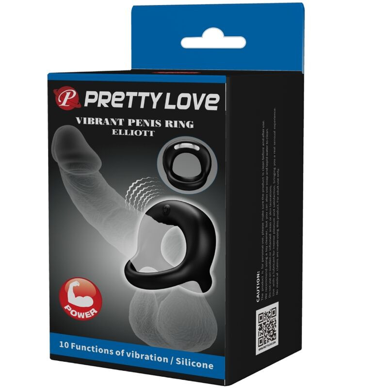 PRETTY LOVE ELLIOTT ANILLO VIBRADOR NEGRO