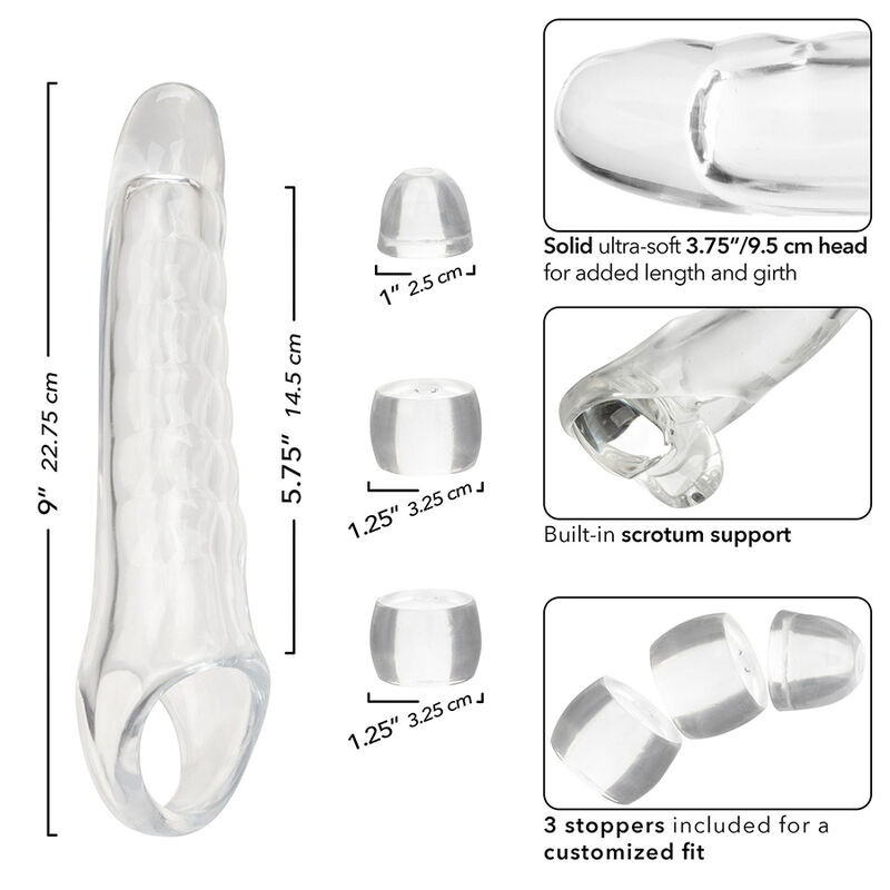 CALEXOTICS MAXX EXTENSOR DE PENE AJUSTABLE TRANSPARENTE