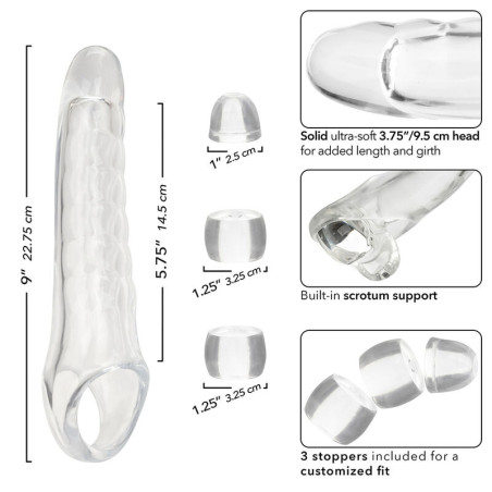 CALEXOTICS MAXX EXTENSOR DE PENE AJUSTABLE TRANSPARENTE