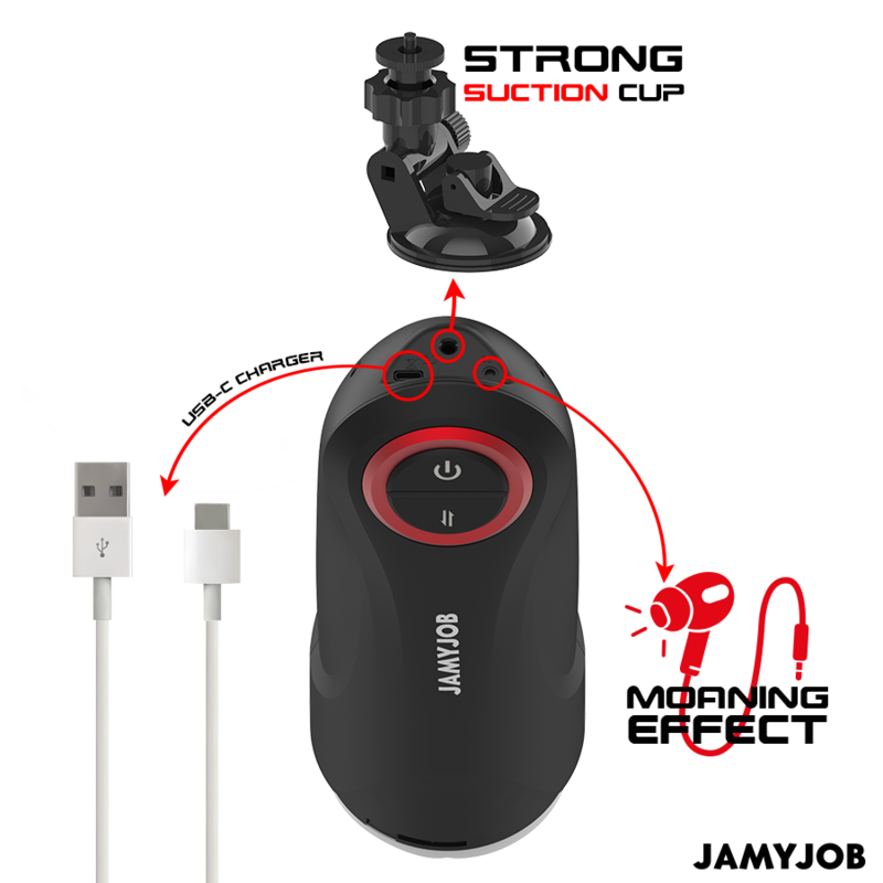 JAMYJOB GRAVITY MASTURBADOR VAGINA AUTOMATICO 5 MODOS DE EMPUJE Y EFECTO SONIDO