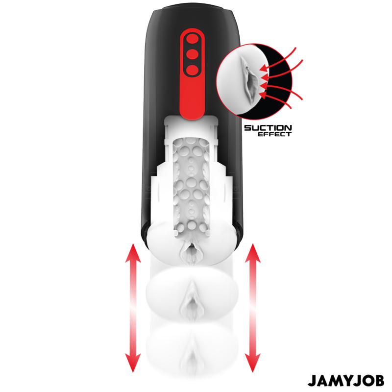 JAMYJOB PHANTOM MASTURBADOR VAGINA AUTOMATICO 5 MODOS SUCCIONADOR Y EMPUJE