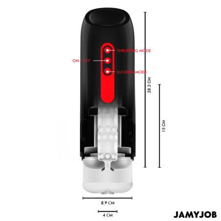 JAMYJOB PHANTOM MASTURBADOR VAGINA AUTOMATICO 5 MODOS SUCCIONADOR Y EMPUJE